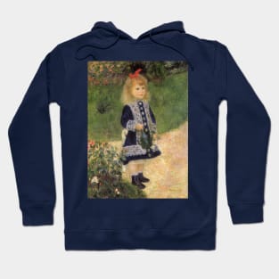 A Girl with Watering Can by Pierre Renoir Hoodie